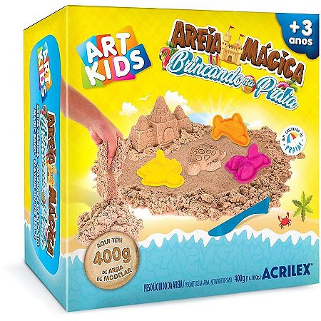 Massa Areia Brincando Na Praia 400g