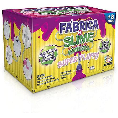 Fábrica De Slime Kimeleka Super Fluffy - Caixa Com 4