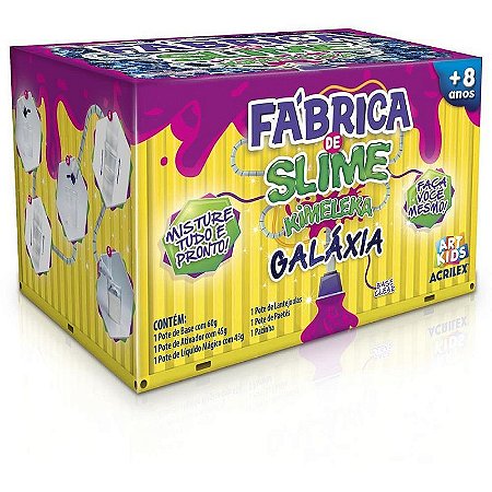 Slime Kimeleka Galáxia Fábrica De Slime Caixa Com 4