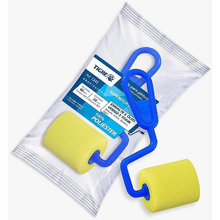 Rolo De Pintura Espuma De Poliéster Mini Amarelo