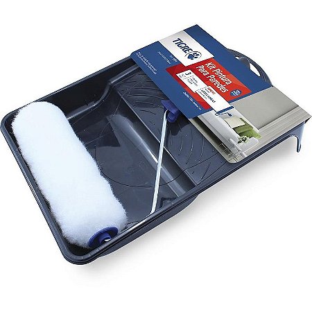 Kit Rolo De Pintura Econômico Com 3 Peças - Rolo De Lã Sintética 22cm
