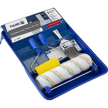 Rolo De Pintura Kit Anti Respingo 5 Peças Multiuso