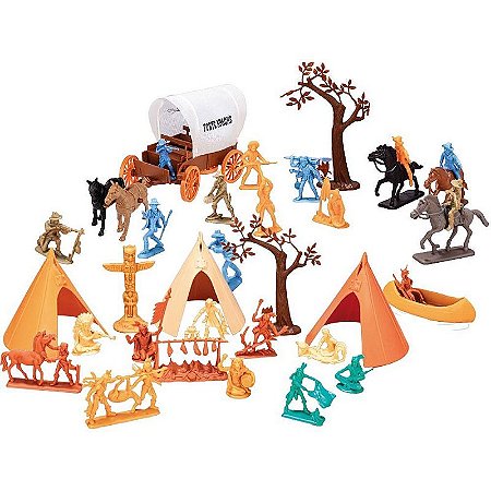 Miniatura Colecionável Acampamento Apache/cowboys