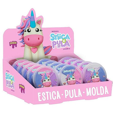 Massa Para Modelar Criativa Stica E Pula Unicórnio 4 Cores (display Com 15)