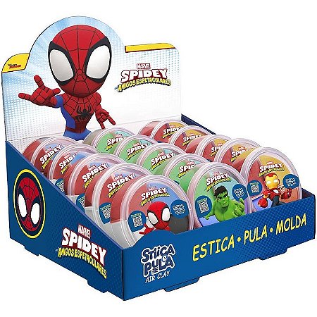 Massa Para Modelar Criativa Spidey Stica E Pula 4cores (s) Dp.c/15