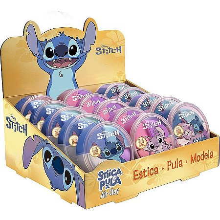 Massa Para Modelar Criativa Stitch Stica E Pula 4cores (s) Dp.c/15