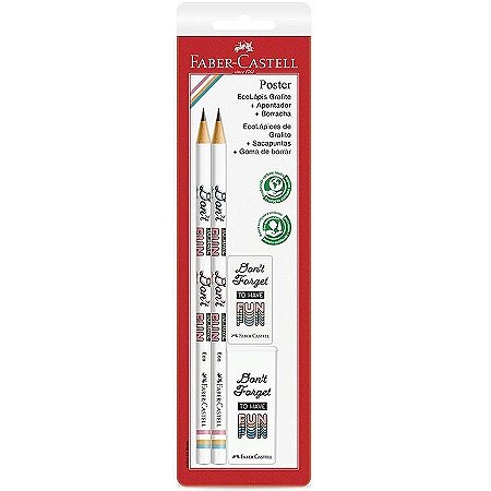Kit Escolar Faber-castell Poster Branco 4 Peças