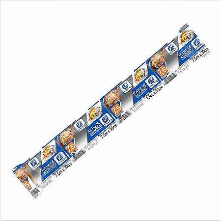 Papel Alumínio 30 Cm X 7,5 M - Ideal Para Embrulho De Alimentos