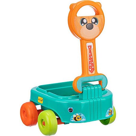 Brinquedo Para Montar Carrinho De Puxar Urso Com Bloco
