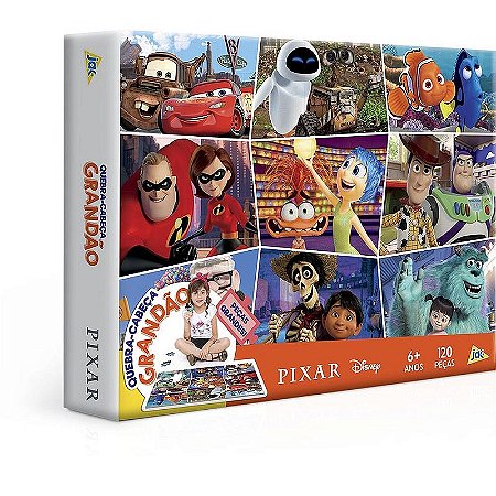Quebra-cabeça Cartonado Pixar Grandão 120 Peças
