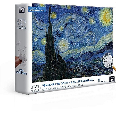 Quebra-cabeça Cartonado Van Gogh Noite Estrelada 1000 Peças