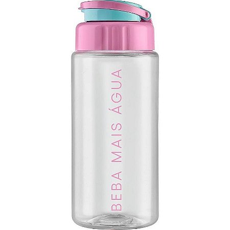 Garrafa Plástica Atenas 500ml Rosa C/medidor