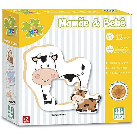 Brinquedo Educativo Be A Ba Mamãe E Bebê