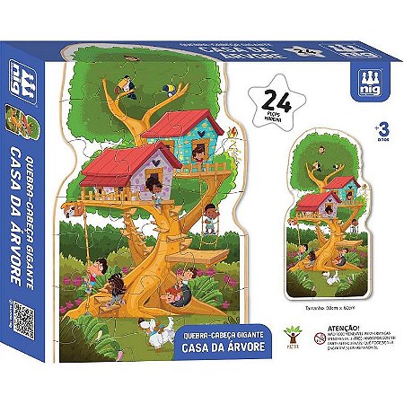 Quebra-cabeça Madeira Casa Na árvore Gigante 24pcs
