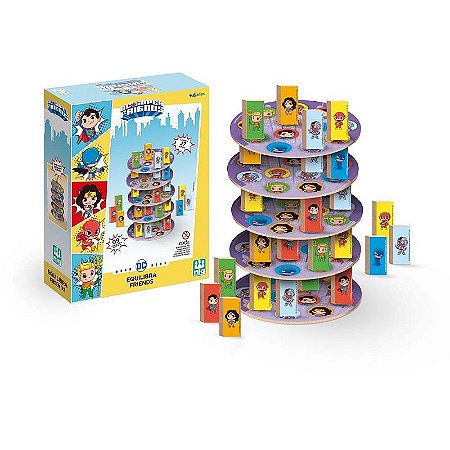 Brinquedo Educativo Dc Super Friends Equilibra Madeira
