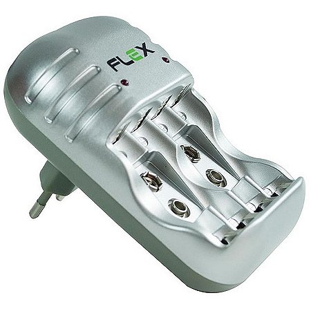 Carregador De Pilhas Bivolt Para 4 Pilhas Aa/aaa Com 4 Pilhas Inclusas - 2900mah
