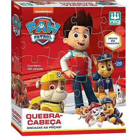 Quebra-cabeça Madeira Patrulha Canina -  30 Peças