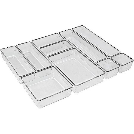 Organizador Potes Quadrado/retan. Sortidos Cx Com 10