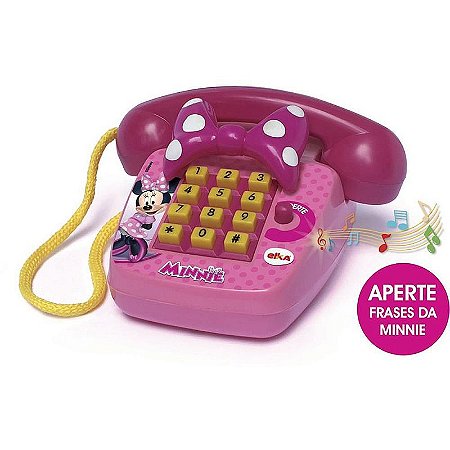 Brinquedo Educativo Telefone Sonoro Minnie 3+ Anos