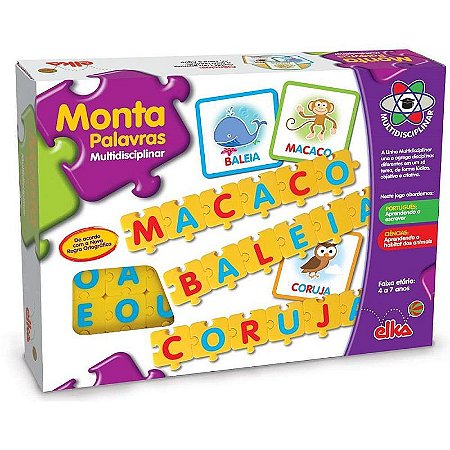 Brinquedo Pedagógico Monta Palavras