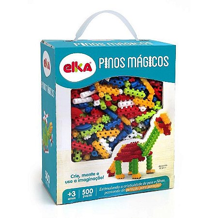 Brinquedo Para Montar Pinos Mágicos 500 Peças