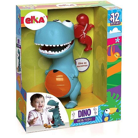 Brinquedo Para Bebê Dino Papa Tudo Com Acessórios