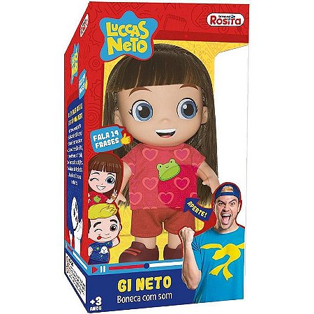 Boneco Giovanna Neto Com 14 Frases 27cm
