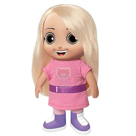 Boneca Aventureira Rosa 27cm Com 14 Frases