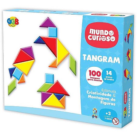 Brinquedo Pedagógico Tangram 14 Peças