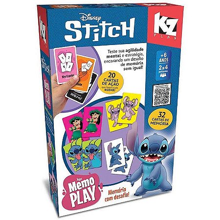 Jogo Da Memória Stitch Memo Play 32 Peças