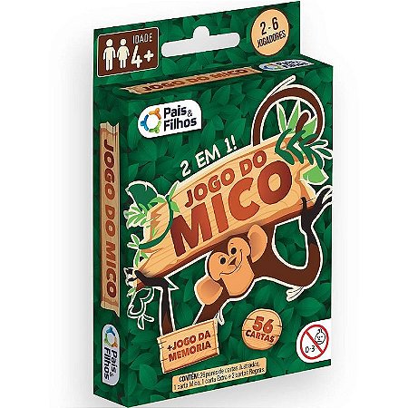Jogo De Cartas Mico 56 Cartas