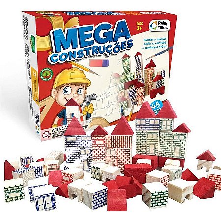 Brinquedo Para Montar Mega Construções 45 Peças