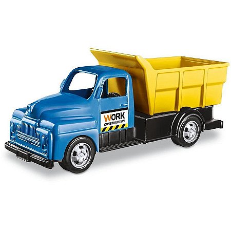 Caminhão Basculante Infantil Construction Work 23cm Com Roda Livre