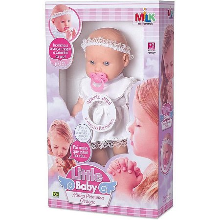 Boneca Com Mecanismo Little Baby Primeira Oração