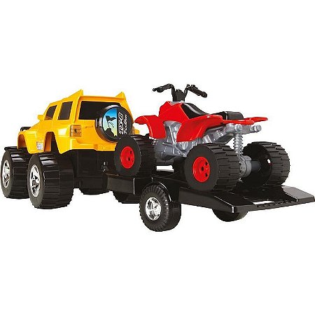 Carrinho Tx-8 Trilha Jipe Com Quadriciclo Rodas Livres