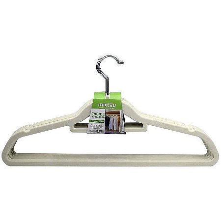 Cabide Veludo Bege C/10 Unidades Kit