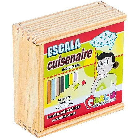 Brinquedo Pedagógico Escala Cuisenaire 68 Peças