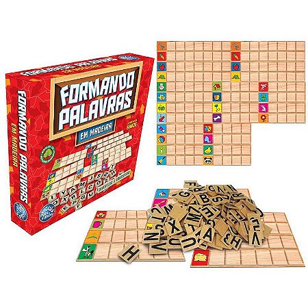 Brinquedo Pedagógico Madeira Formando Palavras