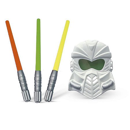 Fantasia Acessório Super Espada Sabre Com Máscara Infantil