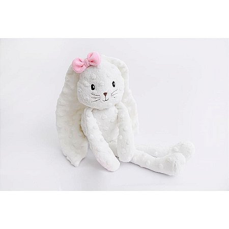 Pelucia Coelho Laço Rosa 43cm
