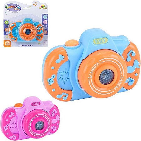 Brinquedo Para Bebê Camera Baby C/som E Luz