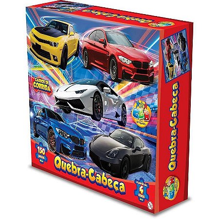 Quebra-cabeça Cartonado Carros De Corrida 150 Peças