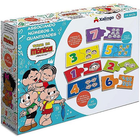 Brinquedo Pedagógico Turma Da Mônica Números E Quantidades - 20 Peças