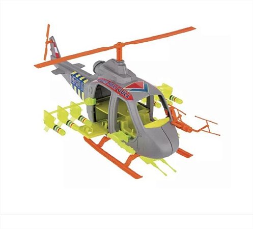Helicóptero Orange Super Resgate Com Acessórios