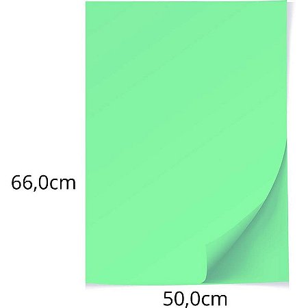 Papel Cartolina Verde Escolar 50x66 140g. Pacote Com 100 Unidades