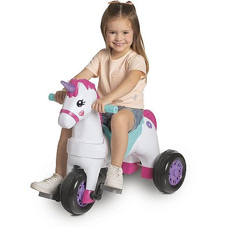 Veículo Para Bebê Calesita Fantasy Rosa Som E Luz