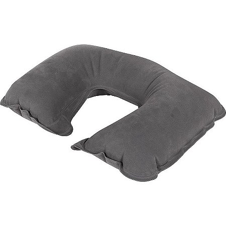 Almofada Pelúcia Pescoço Inflável Viagem 45x28c