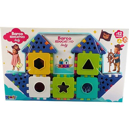 Brinquedo Educativo Barco Baby Com Blocos Encaixáveis
