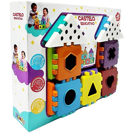 Brinquedo Educativo Castelo Baby Com Blocos Encaixáveis