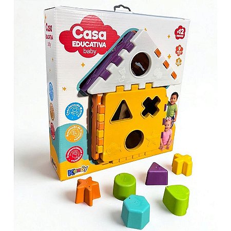 Brinquedo Educativo Casa Baby Com Blocos Educativos